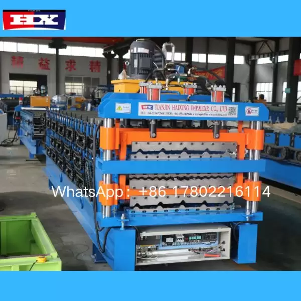 Three layer roof sheet roll forming machine